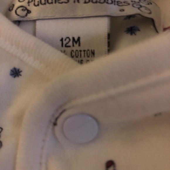 NEW with tags Matching Christmas baby pajama set with matching cap for head - Picture 5 of 6